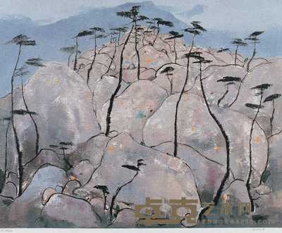 吴冠中 松石 80×100cm